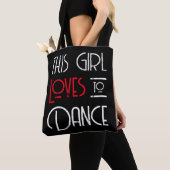 Dit meisje houdt van dansen tote bag (Dichtbij)