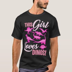 Dit meisje houdt van Dinos Cute Dinosaurs Vrouwen T-shirt