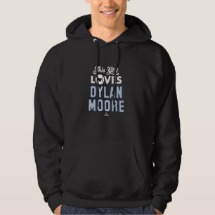 Dit meisje houdt van Dylan Moore Seattle-honkbal M Hoodie