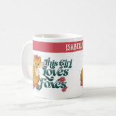 Dit meisje houdt van foxes koffiemok (Voorkant links)