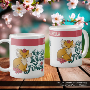 Dit meisje houdt van foxes koffiemok