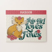 Dit meisje houdt van foxes legpuzzel (Horizontaal)