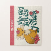 Dit meisje houdt van foxes legpuzzel (Verticaal)