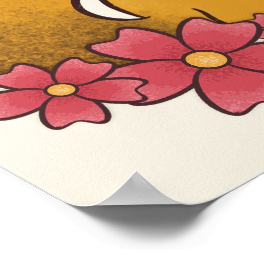 Dit meisje houdt van foxes poster (Hoek)