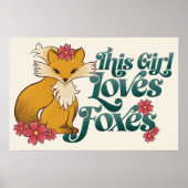 Dit meisje houdt van foxes poster (Voorkant)