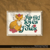 Dit meisje houdt van foxes poster
