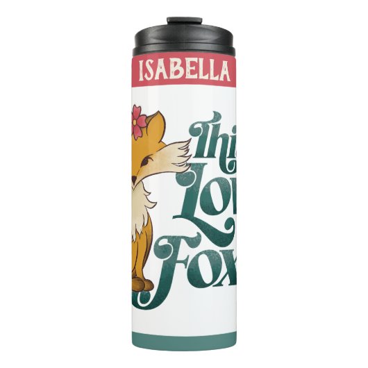 Dit meisje houdt van foxes thermosbeker (Voorkant)