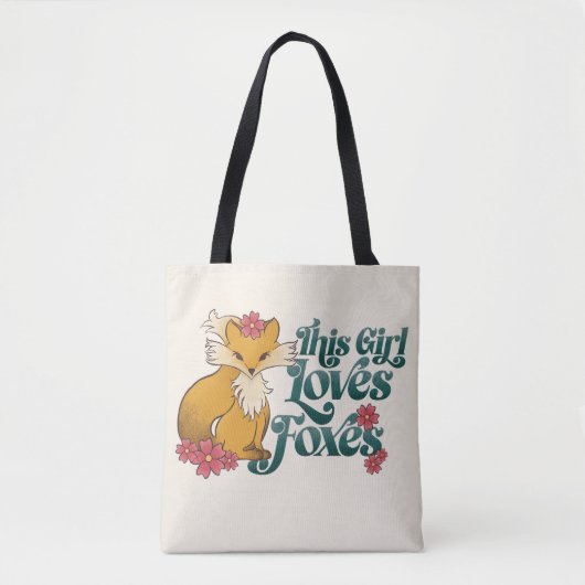 Dit meisje houdt van foxes tote bag (Voorkant)