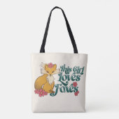 Dit meisje houdt van foxes tote bag (Achterkant)