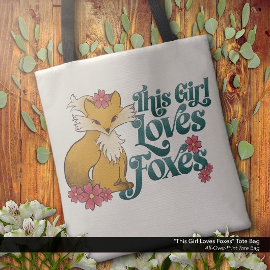 Dit meisje houdt van foxes tote bag