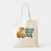 Dit meisje houdt van foxes tote bag (Achterkant)