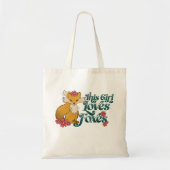 Dit meisje houdt van foxes tote bag (Voorkant)
