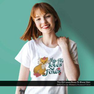 Dit meisje houdt van foxes Tri-Blend shirt