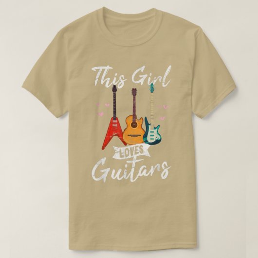 Dit meisje houdt van gitaren Funny Guitar Player G T-shirt (Design voorkant)