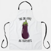 Dit meisje houdt van grote eierplanten schort (Voorkant)