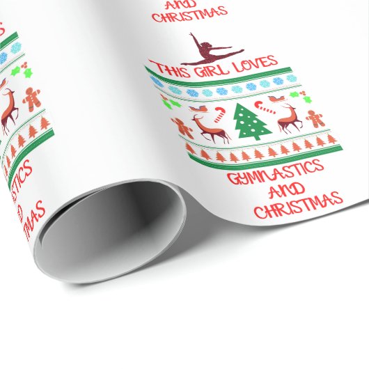 Dit meisje houdt van gymnastiek en kerst cadeaupapier (Rol Hoek)