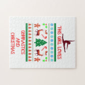 Dit meisje houdt van gymnastiek en kerst legpuzzel (Horizontaal)