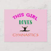 Dit meisje houdt van Gymnastiek Gymnast Quote Briefkaart (Voorkant)