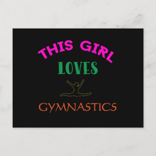 Dit meisje houdt van Gymnastiek Gymnast Quote Briefkaart