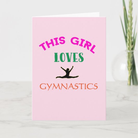 Dit meisje houdt van Gymnastiek Gymnast Quote Kaart (Voorkant)