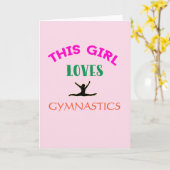 Dit meisje houdt van Gymnastiek Gymnast Quote Kaart (Gele Bloem)