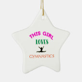 Dit meisje houdt van Gymnastiek Gymnast Quote Keramisch Ornament (Rechts)