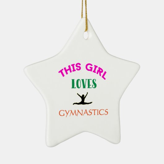 Dit meisje houdt van Gymnastiek Gymnast Quote Keramisch Ornament (Rechts)