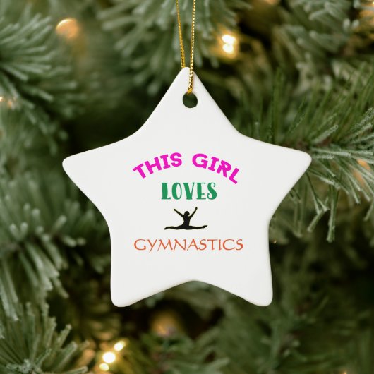 Dit meisje houdt van Gymnastiek Gymnast Quote Keramisch Ornament (Boom)