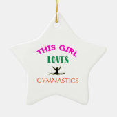 Dit meisje houdt van Gymnastiek Gymnast Quote Keramisch Ornament (Voorkant)