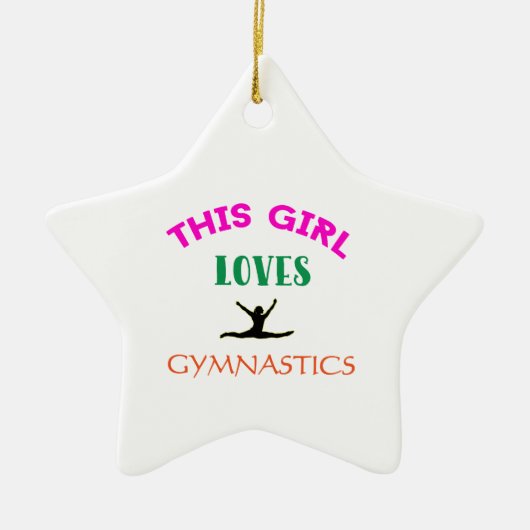 Dit meisje houdt van Gymnastiek Gymnast Quote Keramisch Ornament (Voorkant)