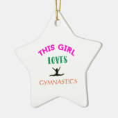 Dit meisje houdt van Gymnastiek Gymnast Quote Keramisch Ornament (Links)