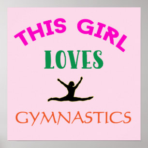 Dit meisje houdt van Gymnastiek Gymnast Quote Poster