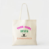 Dit meisje houdt van Gymnastiek Gymnast Quote Tote Bag (Voorkant)