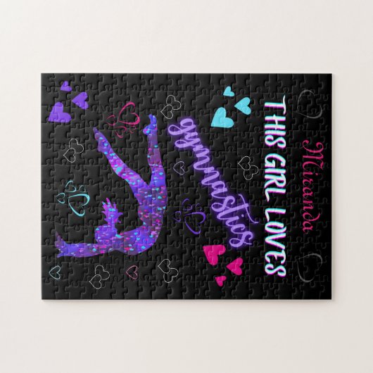 Dit meisje houdt van gymnastiek legpuzzel (Horizontaal)