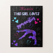 Dit meisje houdt van gymnastiek legpuzzel (Verticaal)