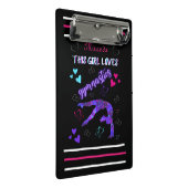 Dit meisje houdt van gymnastiek mini klembord (Schuin)