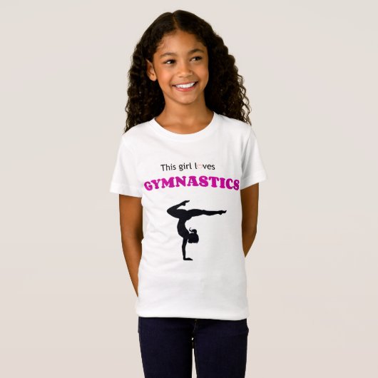 Dit meisje houdt van Gymnastiek T-Shirt (Voorkant volledig)