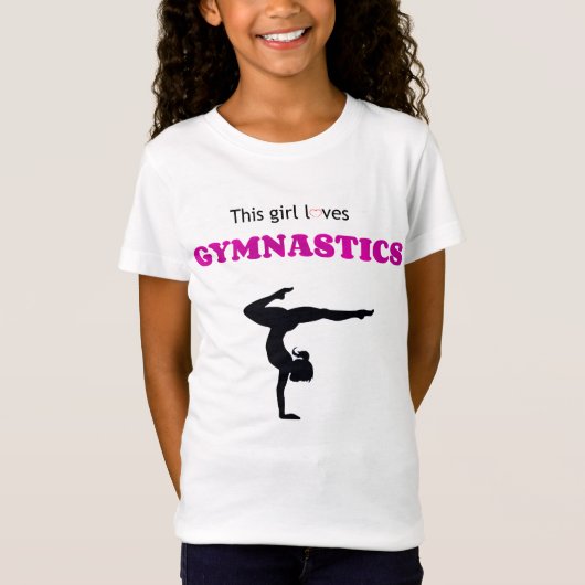 Dit meisje houdt van Gymnastiek T-Shirt (Voorkant)