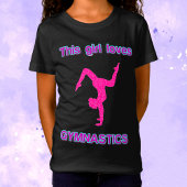Dit meisje houdt van gymnastiek t-shirt