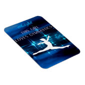 Dit meisje houdt van Gymnastiek zwart, blauw, wit Magneet (Rechterzijde)