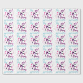 Dit meisje houdt van gymnastiekkraan cadeaupapier (Vlak)