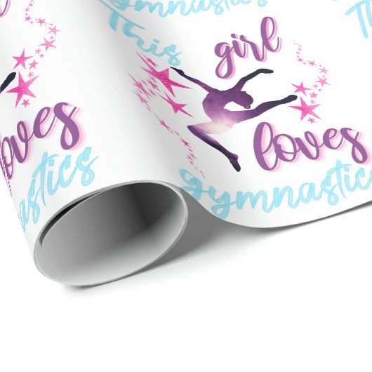 Dit meisje houdt van gymnastiekkraan cadeaupapier (Rol Hoek)