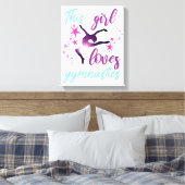 Dit meisje houdt van gymnastiekkraan canvas afdruk (Insitu (Slaapkamer))