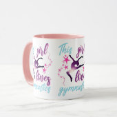 Dit meisje houdt van gymnastiekkraan mok (Voorkant links)