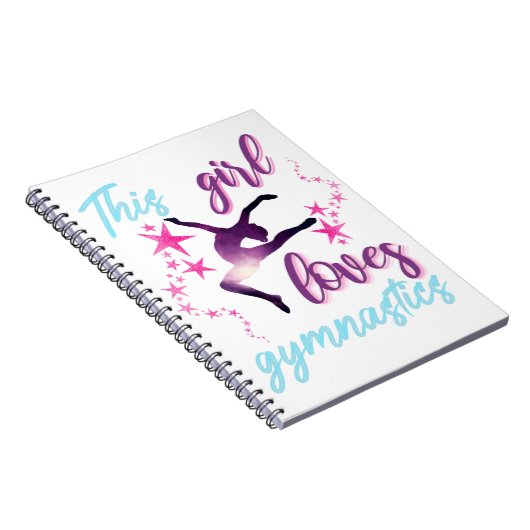 Dit meisje houdt van gymnastiekkraan notitieboek (Rechterzijde)