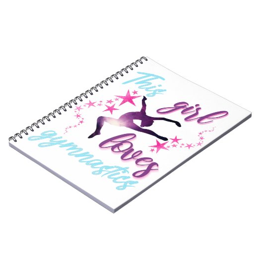 Dit meisje houdt van gymnastiekkraan notitieboek (Linkerzijde)