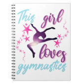 Dit meisje houdt van gymnastiekkraan notitieboek (Voorkant)