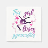 Dit meisje houdt van gymnastiekkraan servet (Voorkant)