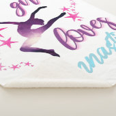 Dit meisje houdt van gymnastiekkraan sherpa deken (3/4)