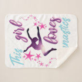 Dit meisje houdt van gymnastiekkraan sherpa deken (Voorkant (horizontaal))